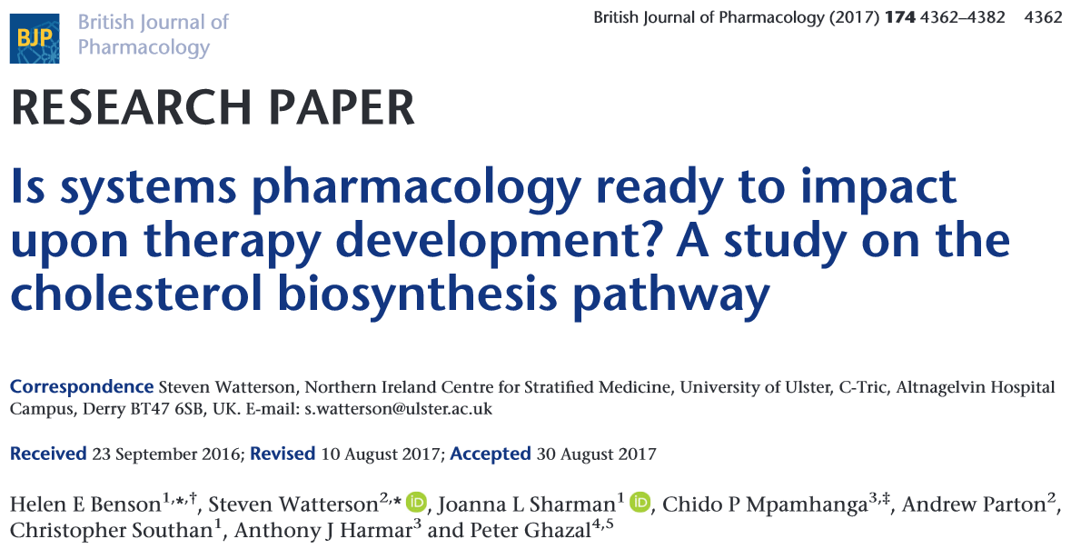 Is systems pharmacology ready to impact upon therapy development? A study on the cholesterol biosynthesis pathway