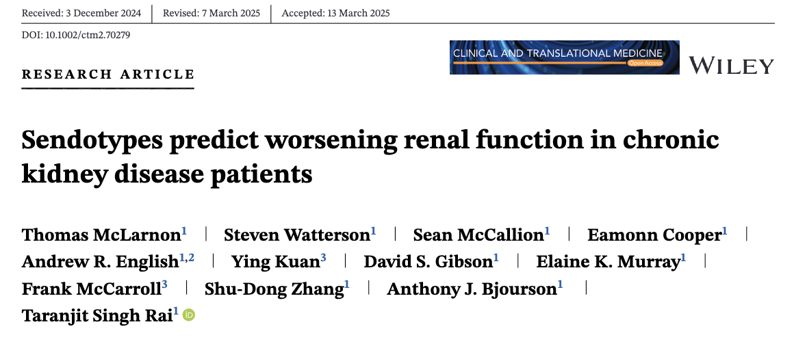 Sendotypes predict worsening renal function in chronic kidney disease patients