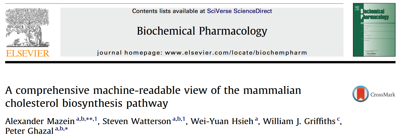 A comprehensive machine-readable view of the mammalian cholesterol biosynthesis pathway