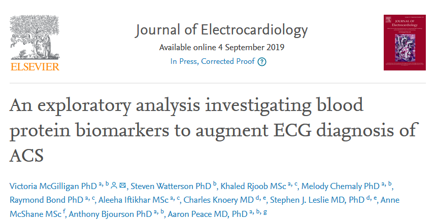 An exploratory analysis investigating blood protein biomarkers to augment ECG diagnosis of ACS